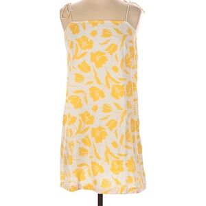 Yellow Floral Strapless Sundress